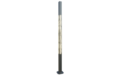 Decorative LED pole 8 ft. Vienna OD 4x4 (Galvanized steel) Two sides 60W 8100Lm